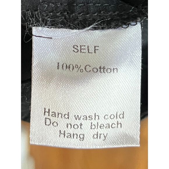 COMMON MARKET Black 100% Cotton Barrel Pants Trousers    Women's Size Large - Picture 4 of 9